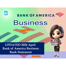 2026 April BOfA Business Bank Statement Template Download – Editable & Print Ready